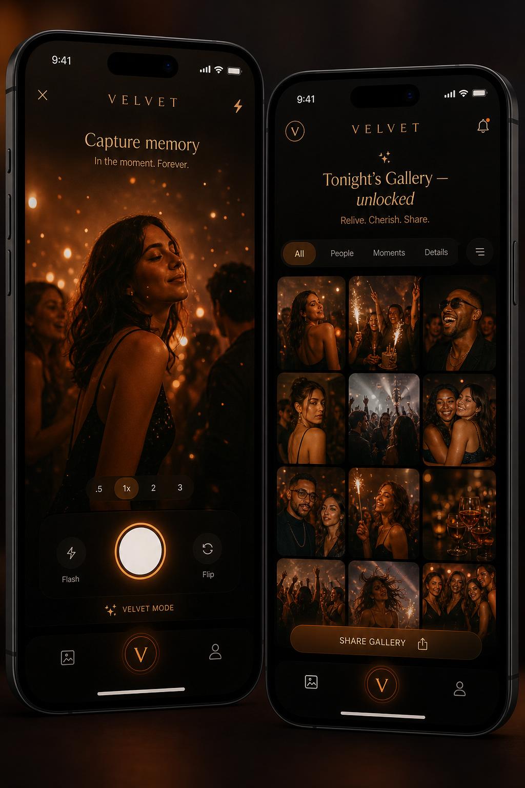 Capture a memory in the moment, relive it the next day in the event gallery